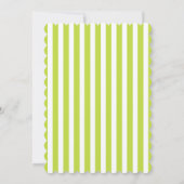 Lime Green White Grey Nautical Wedding Invitation Kaart (Achterkant)
