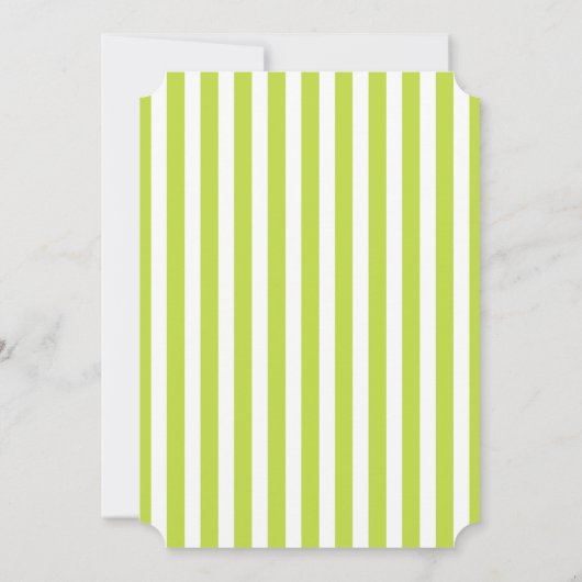 Lime Green White Grey Nautical Wedding Invitation Kaart (Achterkant)