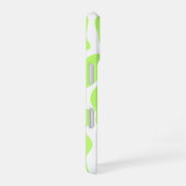 Lime Green & White Koe Print iPhone 16 Hoesje (Rechterkant)