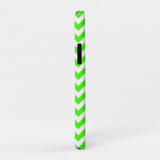 Lime Green White Large Chevron ZigZag Pattern Case-Mate iPhone Case (Achterkant/rechts)