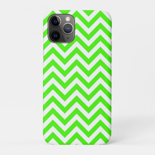 Lime Green White Large Chevron ZigZag Pattern Case-Mate iPhone Case (Achterkant)