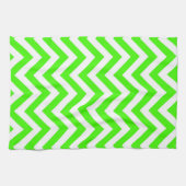 Lime Green White Large Chevron ZigZag Pattern Theedoek (Horizontaal)