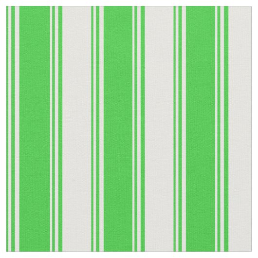 Lime Green & White Lined Pattern Stof (Close Up)