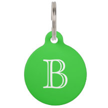 Lime Green White Monogram Initiaal