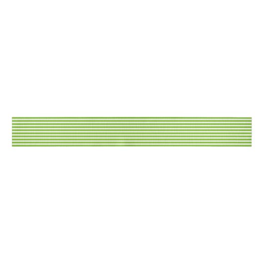 Lime Green-White Stripes Pattern Grosgrain Lint (Voorkant)