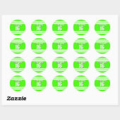 Lime Green White Team Jersey Ronde Sticker (Vel)