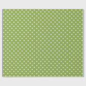Lime Green | Wit Polka Dot inpakpapier (Vlak)