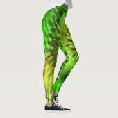Lime Green & Yellow Psychedelic Starburst Leggings (Rechts)