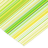 Lime Green Yellow Striped Pattern Korte Tafelloper (Hoek)