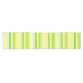 Lime Green Yellow Striped Pattern Korte Tafelloper (Horizontaal)