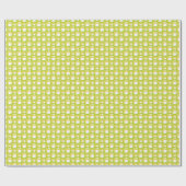  Lime Green Yellow Woven Squares  Cadeaupapier (Vlak)