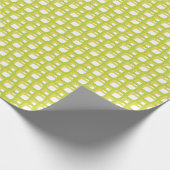  Lime Green Yellow Woven Squares  Cadeaupapier (Hoek)