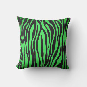 Lime Green Zebra Buitenkussen