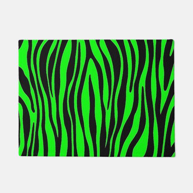 Lime Green Zebra Deurmat (Voorkant)