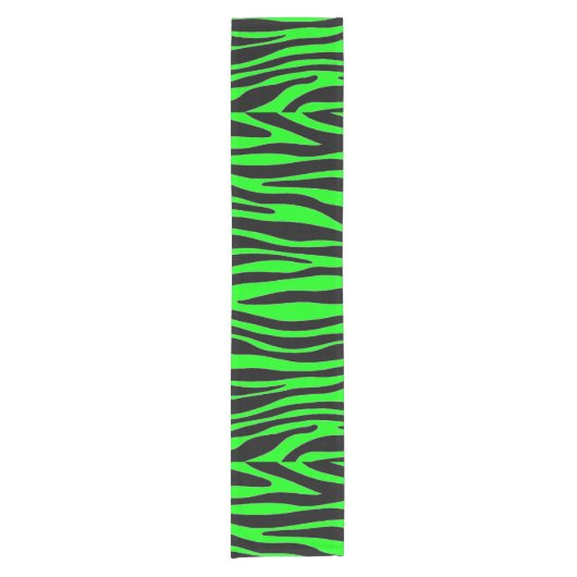 Lime Green Zebra Korte Tafelloper (Voorkant)