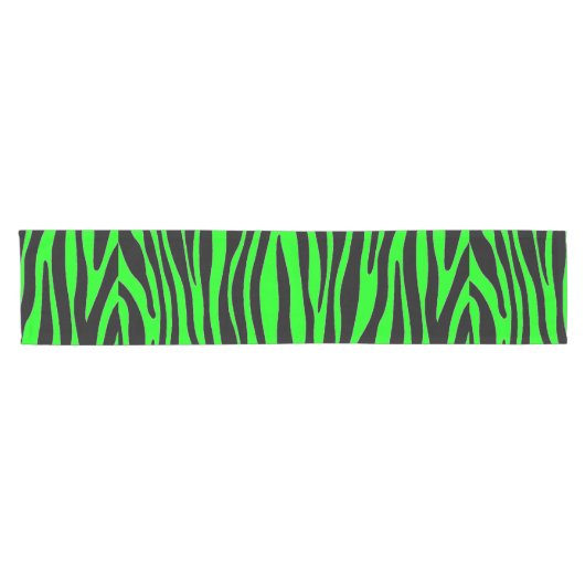 Lime Green Zebra Korte Tafelloper (Horizontaal)
