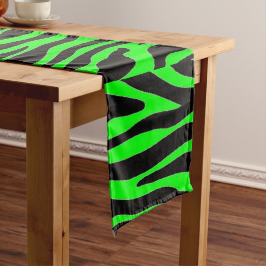 Lime Green Zebra Korte Tafelloper (Voorbeeld)