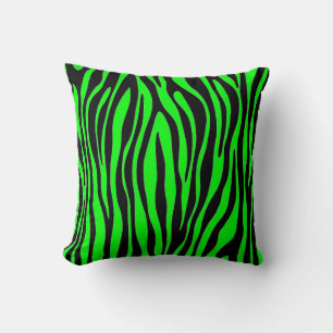 Lime Green Zebra Kussen