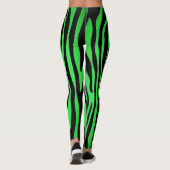 Lime Green Zebra Leggings (Achterkant)