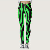 Lime Green Zebra Leggings (Voorkant)