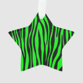 Lime Green Zebra Ornament (achterkant)