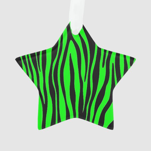 Lime Green Zebra Ornament (achterkant)