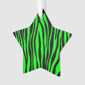 Lime Green Zebra Ornament (voorkant)