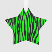 Lime Green Zebra Ornament (voorkant)