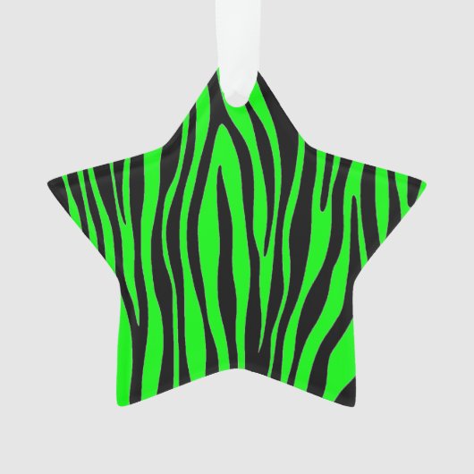 Lime Green Zebra Ornament (voorkant)