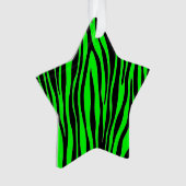 Lime Green Zebra Ornament (voorkant)