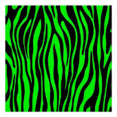 Lime Green Zebra Poster (Voorkant)