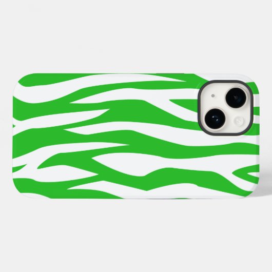Lime Green Zebra Print Case-Mate iPhone Case (Achterkant (horizontaal))