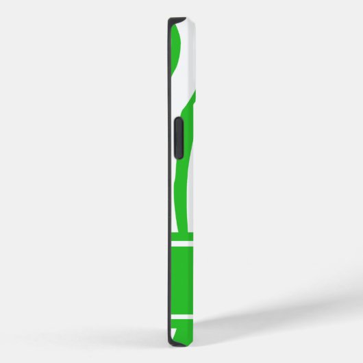 Lime Green Zebra Print met monogram Case-Mate iPhone Case (Achterkant / Rechts)