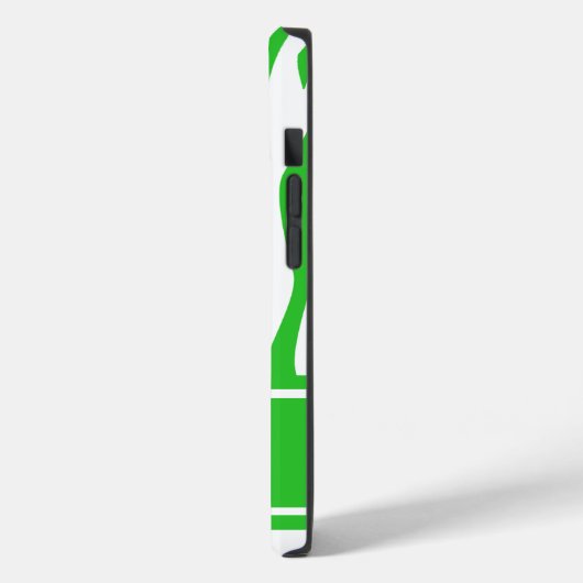 Lime Green Zebra Print met monogram Case-Mate iPhone Case (Achterkant / Links)