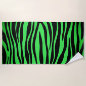 Lime Green Zebra Strandlaken (Voorkant)