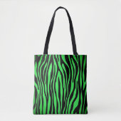 Lime Green Zebra Tote Bag (Voorkant)