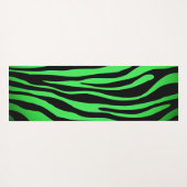 Lime Green Zebra Yogamat (Achterkant (horizontaal))