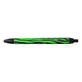 Lime Green Zebra Zwarte Inkt Pen (Voorkant)