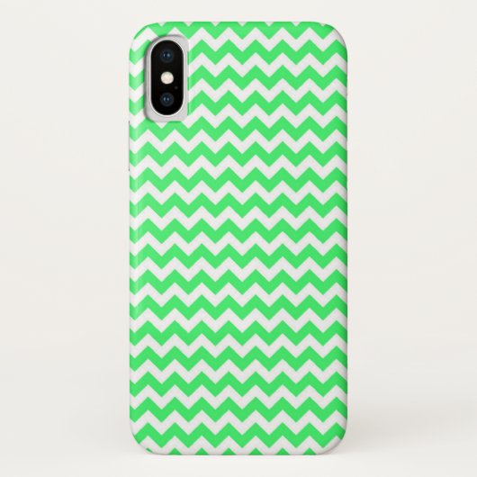 Lime Green Zig Zag Chevron Case-Mate iPhone Case (Achterkant)