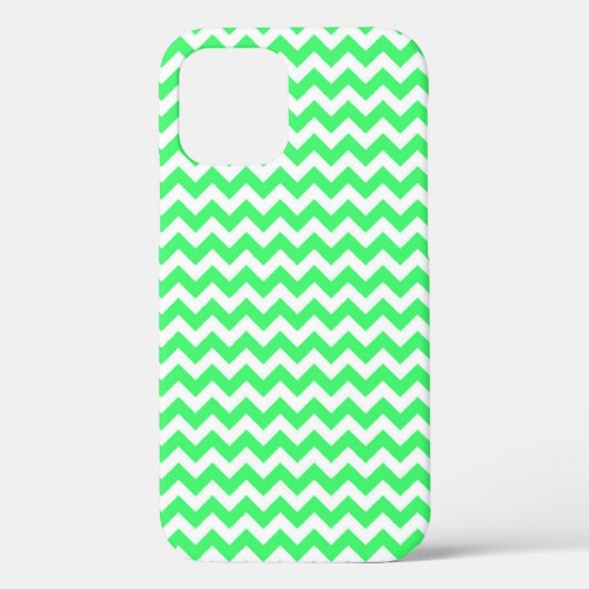 Lime Green Zig Zag Chevron Hoesje-Mate iPhone Case (Achterkant)