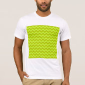 Lime Green Zig Zag Pattern. T-shirt (Voorkant)