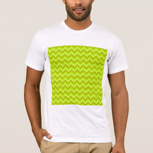 Lime Green Zig Zag Pattern. T-shirt