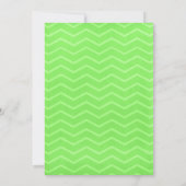Lime Green Zigzag Wedding Invitting Kaart (Achterkant)