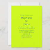 Lime Groen Blauw Kleurrijke Heldere Minimalistisch Kaart (Voorkant)