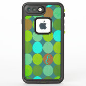 Lime Groen Blauwgroen Turquoise & Roest Circles Mo (Achterkant)