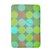 Lime Groen Blauwgroen Turquoise & Roest Circles Mo Badmat (Voorkant Verticaal)