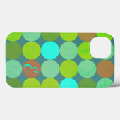 Lime Groen Blauwgroen Turquoise & Roest Circles Mo Case-Mate iPhone Case (Achterkant (horizontaal))