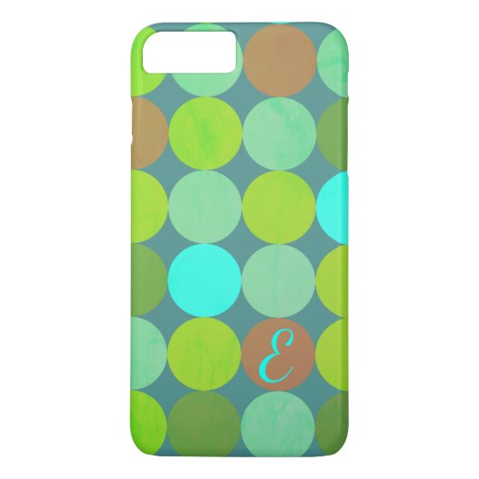 Lime Groen Blauwgroen Turquoise & Roest Circles Mo Case-Mate iPhone Case (Achterkant)