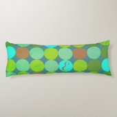 Lime Groen Blauwgroen Turquoise & Roest Circles Mo Lichaamskussen (Achterkant)