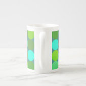 Lime Groen Blauwgroen Turquoise & Roest Circles Mo Porselein Kop (Achterkant)